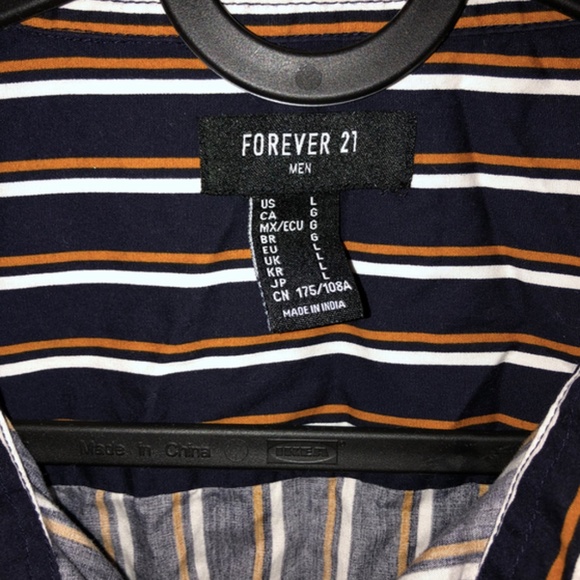 Striped Short Sleeved Button Down - Picture 2 of 3